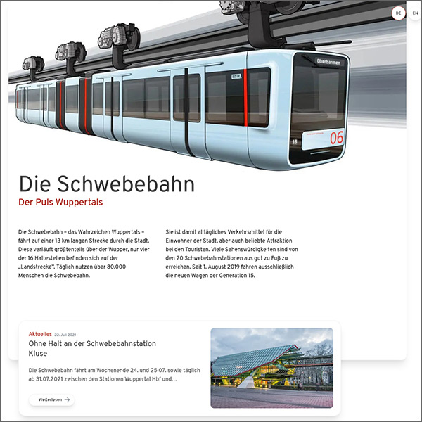Webangebot www.schwebebahn.de (Vorschaubild)