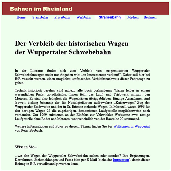 Webangebot www.bahnen-im-rheinland.de (Vorschaubild)