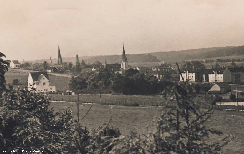 Blick vom Stadtwald zum Nocken und zum Stackenberg 1939 (Sammlung Frank Werner)