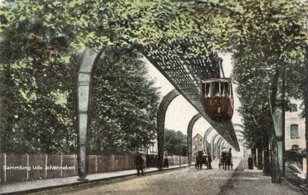 Die Schwebebahn bei Bruch 1907 (Sammlung Udo Johenneken)