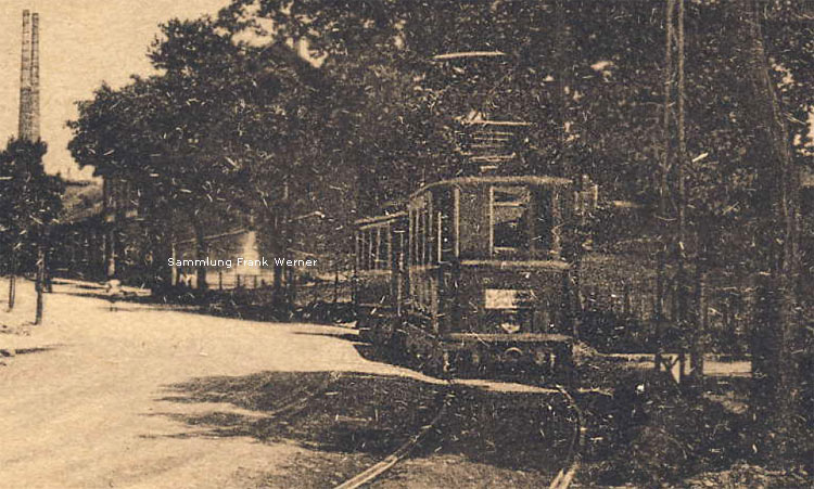 Die Düsseldorfer Straße in Dornap auf einer Postkarte um 1910 bis 1912 (Sammlung Frank Werner)