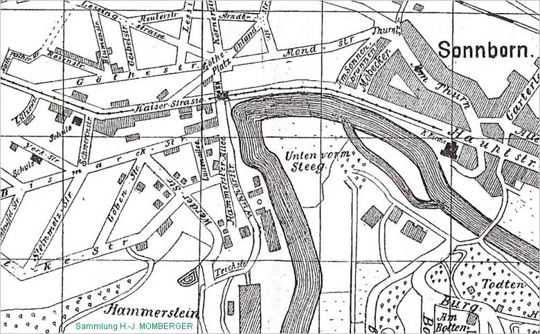 Orientierungsplan von vor 1935 - Ausschnitt (Sammlung H.-J. Momberger)