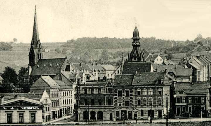 Vohwinkel-Mitte auf einer Postkarte von 1901 (Sammlung Udo Johenneken)