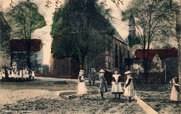 Die Evangelische Kirche Vohwinkel auf einer Postkarte von 1905 - Ausschnitt (Sammlung Frank Werner)