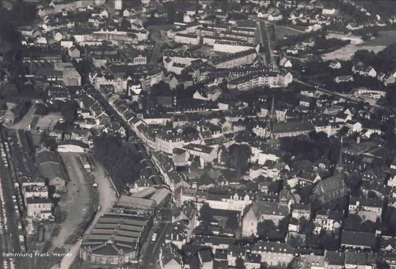 Vohwinkel auf einem Luftbild 1955/56 (Sammlung Frank Werner)