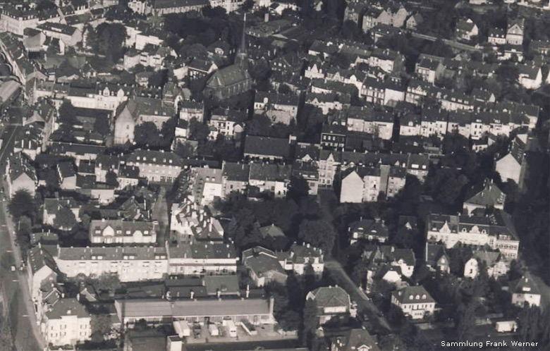 Vohwinkel auf einem Luftbild 1955/56 (Sammlung Frank Werner)