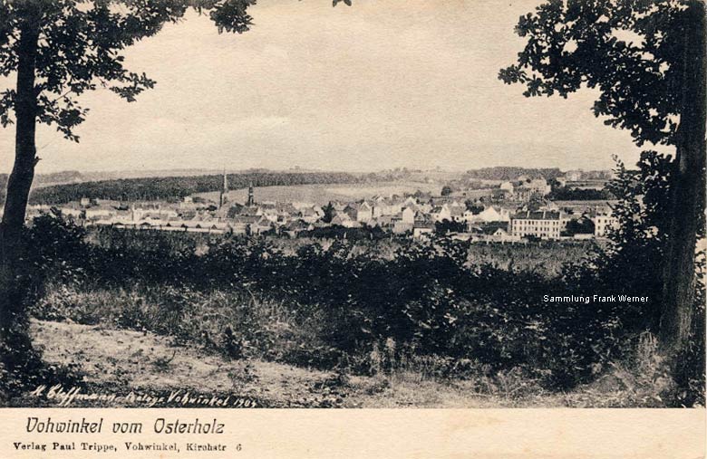 Vohwinkel vom Osterholz auf einer Ansichtskarte von 1904 (Sammlung Frank Werner)