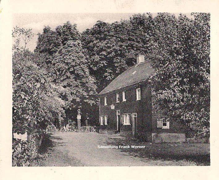 Haus Schöller auf einer Postkarte von 1957 - Ausschnitt (Sammlung Frank Werner)