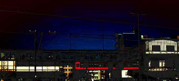 Schwebebahn zwischen Haltestelle und Wagenhalle in Oberbarmen 2003