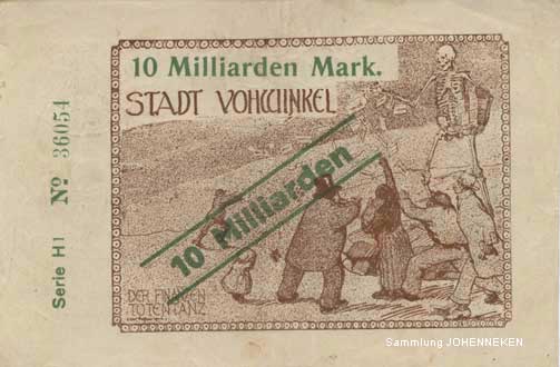 Notgeld Vohwinkel Zehn Milliarden Mark