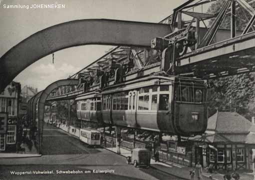 Schwebebahn über dem Kaiserplatz 1954 (Sammlung Udo Johenneken)