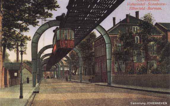 Schwebebahn bei Bruch um 1923 (Sammlung Udo Johenneken)