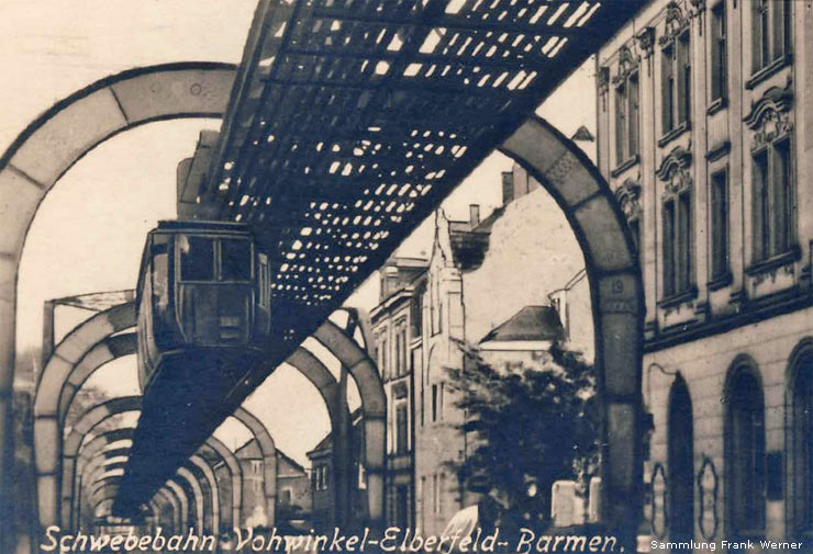 Schwebebahn bei Bruch 1920er Jahre (Sammlung Frank Werner)