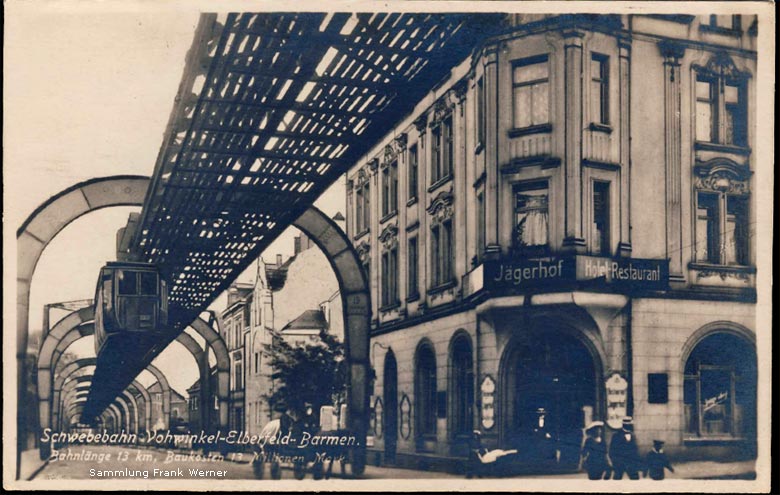 Schwebebahn bei Bruch 1920er Jahre (Sammlung Frank Werner)