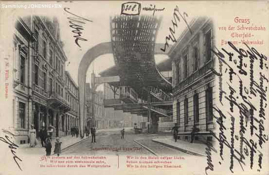 Schwebebahn-Endhaltestelle in Vohwinkel um 1903 (Sammlung Udo Johenneken)