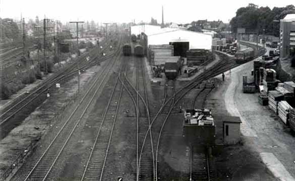 Holzlager der Firma Kolk in Wuppertal-Vohwinkel 1977 (Foto Dieter Kraß)