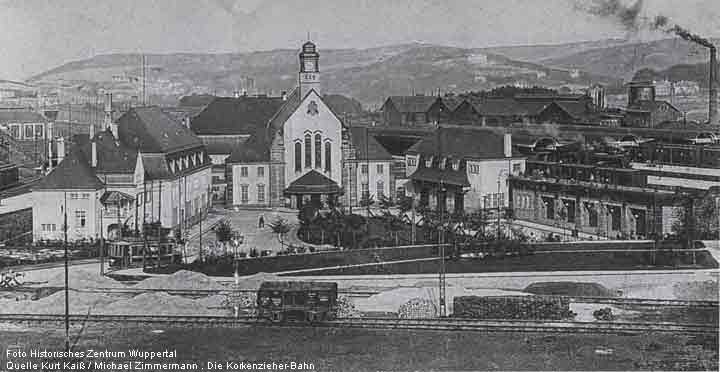 Neuer Bahnhof Vohwinkel (Foto Historisches Zentrum Wuppertal. Quelle Kurt Kaiß / Michael Zimmermann : Die Korkenzieher-Bahn)