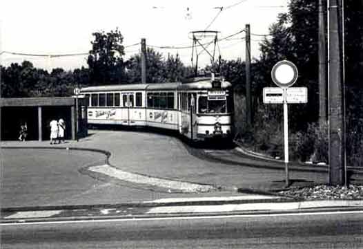 Straßenbahn an der Schleife Wieden (Foto Dieter Kraß)