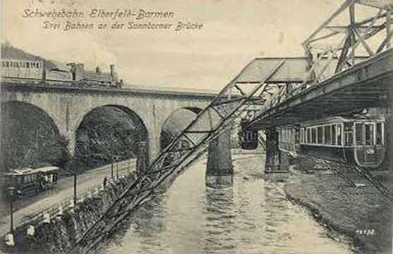 Schwebebahn Sonnborner Brücke 1909