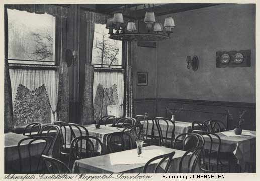Ein Gastraum bei Schwaferts in Wuppertal-Sonnborn (Sammlung Udo Johenneken)