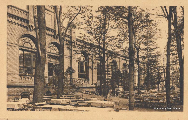 Gartenansicht auf den Saalbau Schwaferts bei Sonnborn auf einer Postkarte von ca. 1925 (Sammlung Frank Werner)
