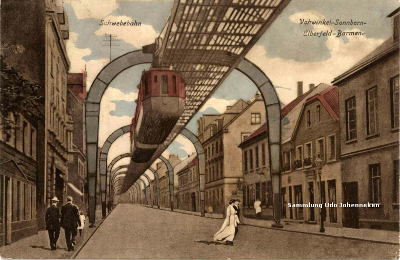 Schwebebahn in Sonnborn in den 1920er Jahren (Sammlung Udo Johenneken)