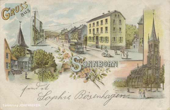 Gruss aus Sonnborn 1899 (Sammlung Udo Johenneken)