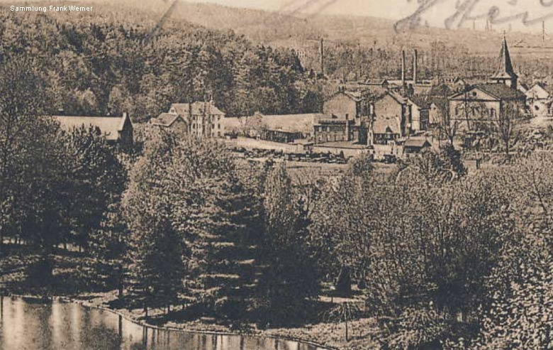 Blick vom Zoologischen Garten Elberfeld auf Sonnborn auf einer Postkarte von 1901 - Ausschnitt (Sammlung Frank Werner)